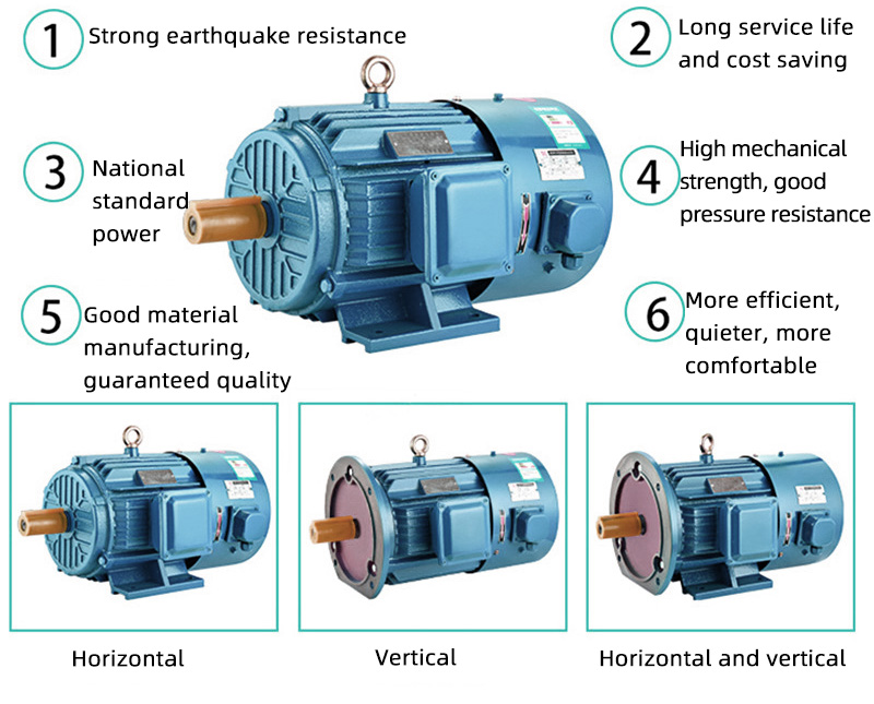 Super Premium Three Phase Motor Supply Aluminum Shell Motor Y2 Three Phase Asynchronous Motor for Machine Tool