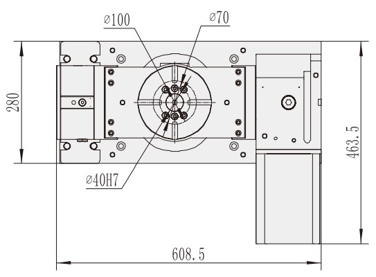 RTS-170 Machine CNC Machining Center Parts CNC Turntable Rotary Table for CNC Machinery
