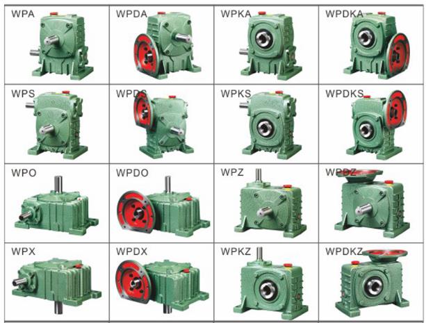 WPA Series Worm Gearbox Wpa50 Worm Single Double Gear Speed Reducer Reductor Box Gearbox Green Motor Building Horizontal Torque