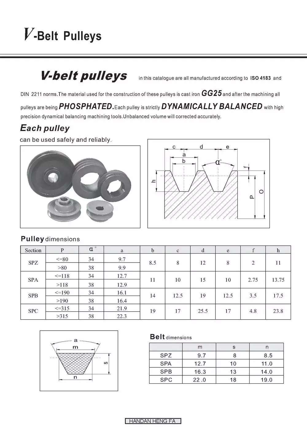 Transmission taper lock V-Belt step pulley with taper bushes