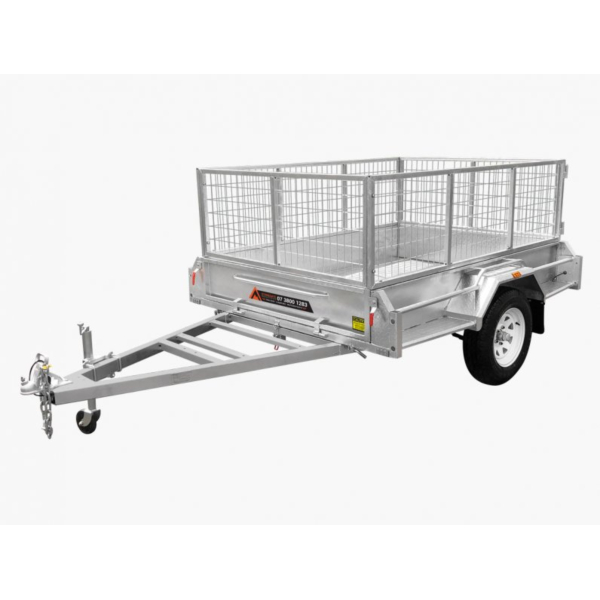 New 10x5 Tandem Axle Box Utility Trailer 900mm Cage Fully Welded Galvanised trailer For Sale