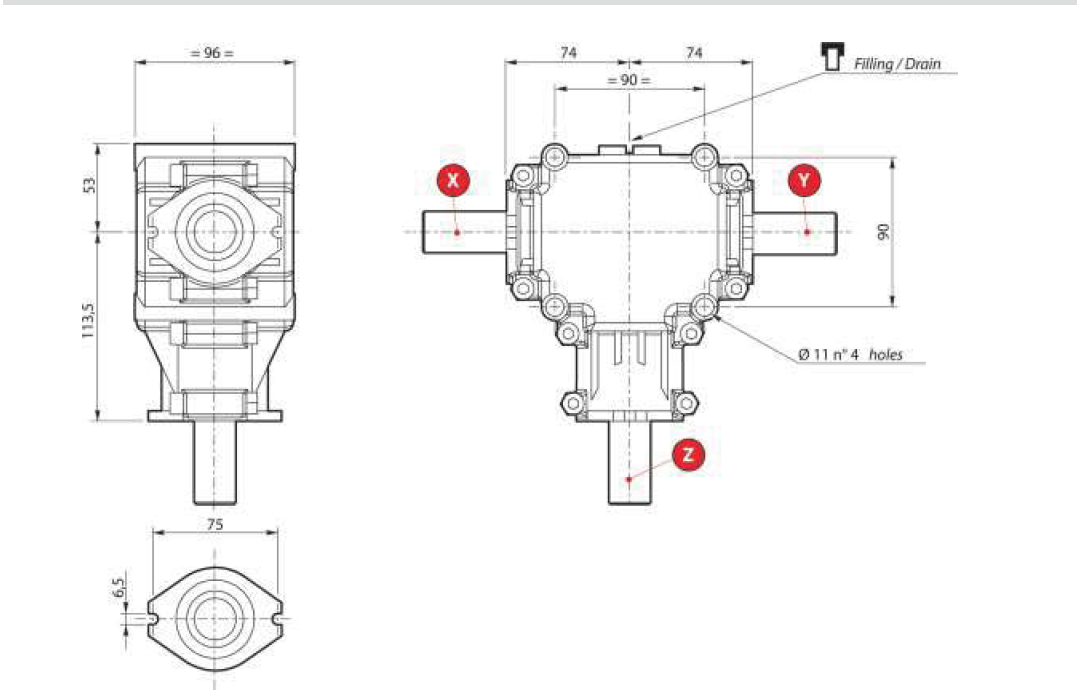 EPG T Series Spiral Bevel 90 Degree Shaft Gearbox Speed Increaser for Screw Jack Lifing