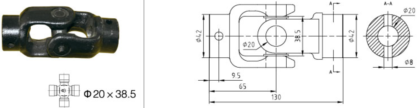 Good Quality Customized Pto Drive Shaft Part C9 Single Shaft Coupling for Sale