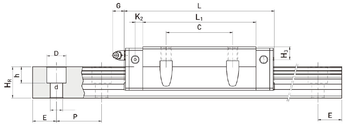 HGW-CC HGW-HC Series  Guide Rail Linear Guideway for CNC Machine Tool Lathe