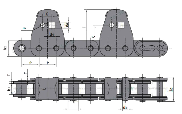 OEM C80F3 OR O Ring Chain