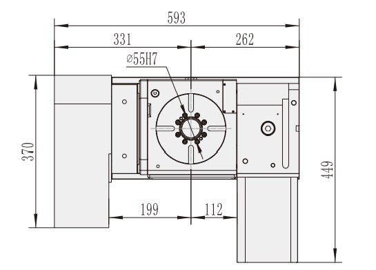 OEM WT-S170 Machine Machining Center Parts Turntable Rotary Table for CNC Machinery