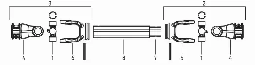 Agricultural Universal Cross Joint  pto parts adapter driveshaft yok driveline