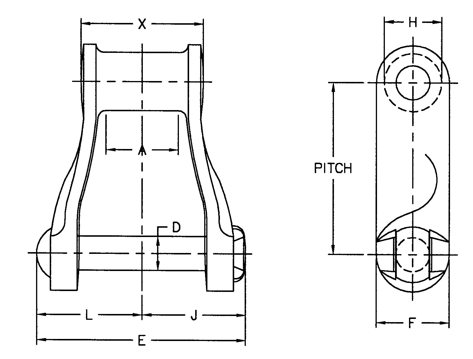 Factory H60 H74 H78 H79 H82 H87 H124 H Class Mill Chain