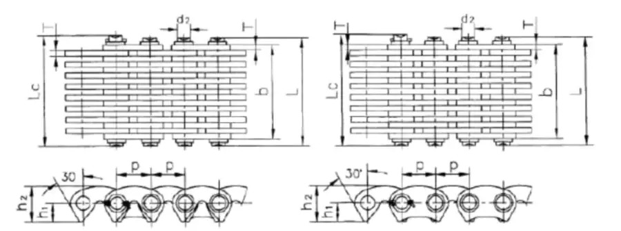 Factory Conveyor Flank Contact Inverted Tooth Stainless Steel Silent Chain