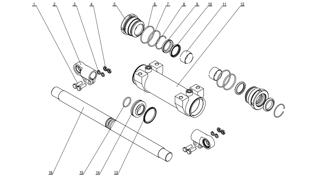 RAYDAFON Custom Made Hydraulic Cylinder for Industrial Vehicle/forklift Steering Hydraulic Cylinder