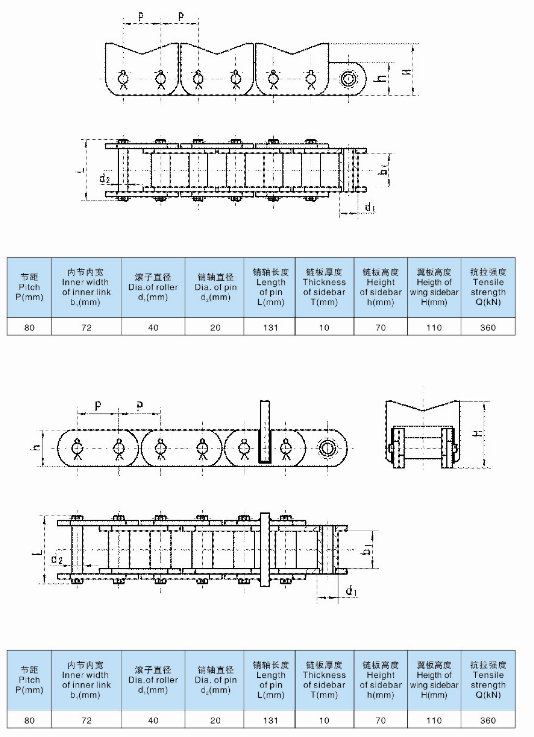 OEM Metallurgy and Steel Industry Conveyor Air Drying Chain
