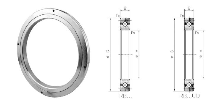 RB 3510 Series High Inner Ring Rotation Accuracy High Rigidity Thin-section Cross Roller Bearing For Robot