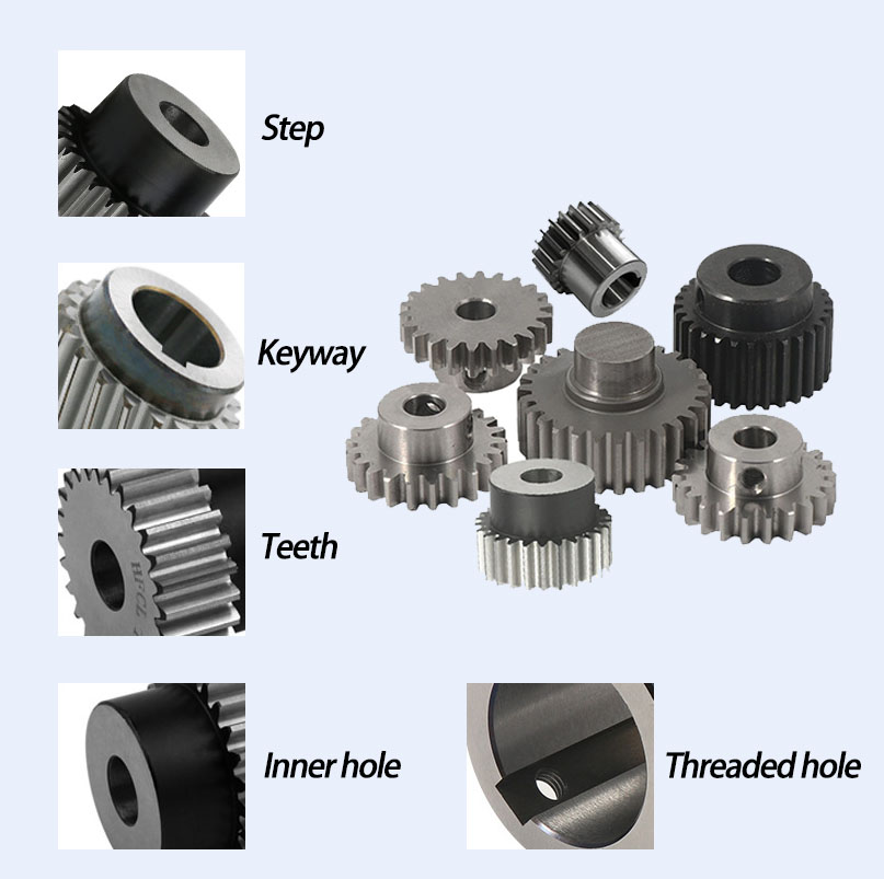 Special Custom and Standard Industrial Carbon Steel Spur Gear  Helical Gear Bevel Gear Set