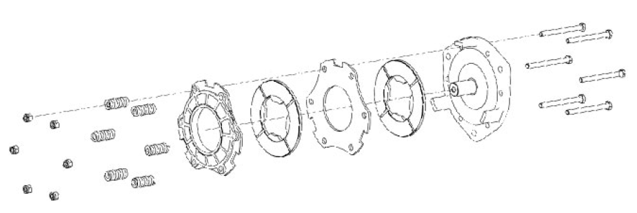 PTO Shaft Parts ED.T Series Copper Based Clutch for Agricultural Machines with Customer Choice Friction Disc