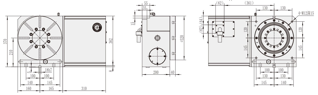 WT-320 Machine CNC Milling Machining Center Accessories CNC Turntable Rotary Table