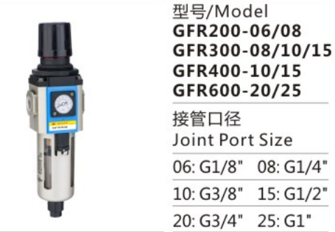 GFR Series GFR600-20/25 air Filter Regulator Air Source Treatment Unit for Compressed Air System