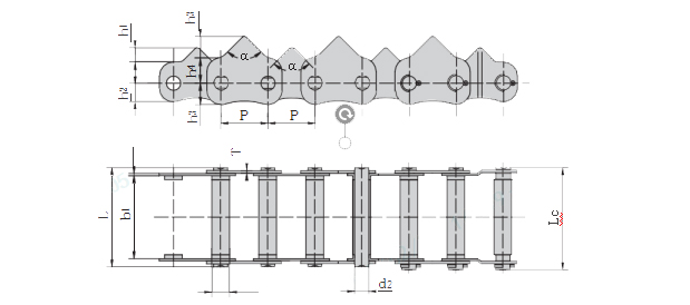 3558T-48001 3558T-48001F1 3558T-48002 Agricultural 3558t Plucking Conveyor Chain