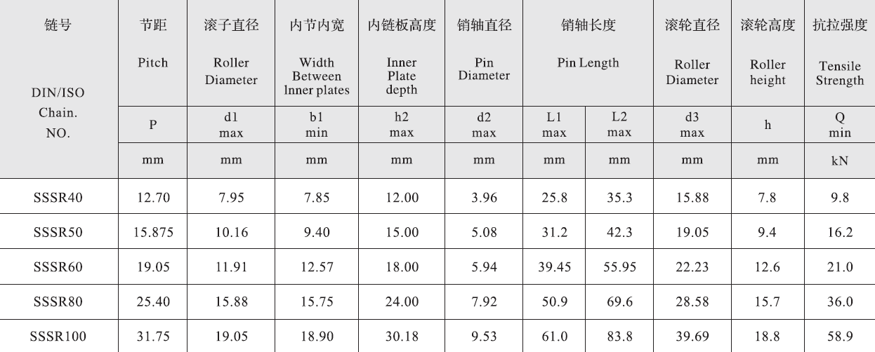 SSSR60 Stainless Steel Short Pitch Roller Conveyor Chain with Side Mounted Large Roller and Sprockets in Steel