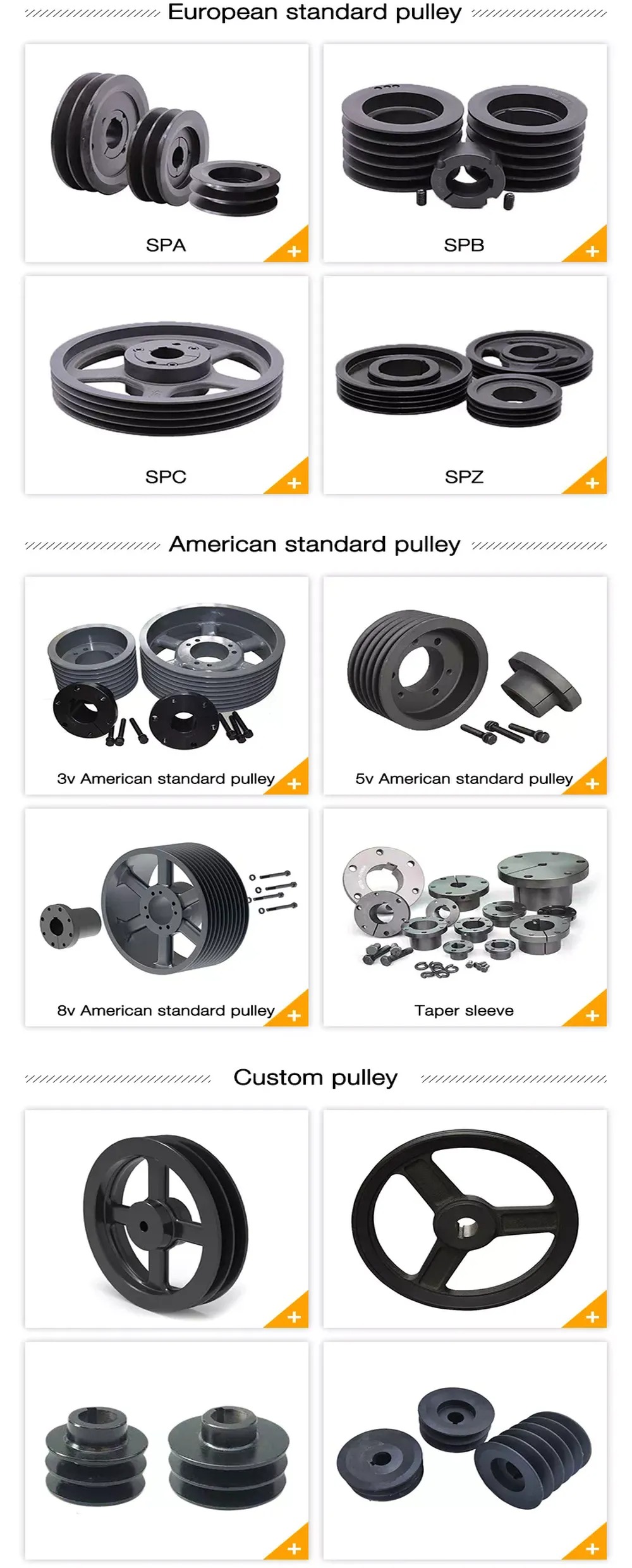 Factory Directly Wholesale American Standard 10C Series Cast Iron QD Sheaves For C Belts