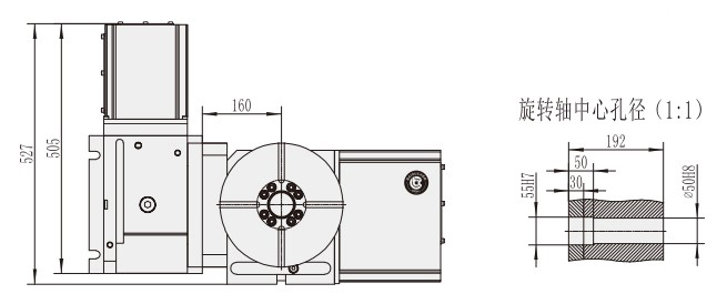 RT-250 Machine CNC Machining Center Parts CNC Turntable Rotary Table for CNC Machinery