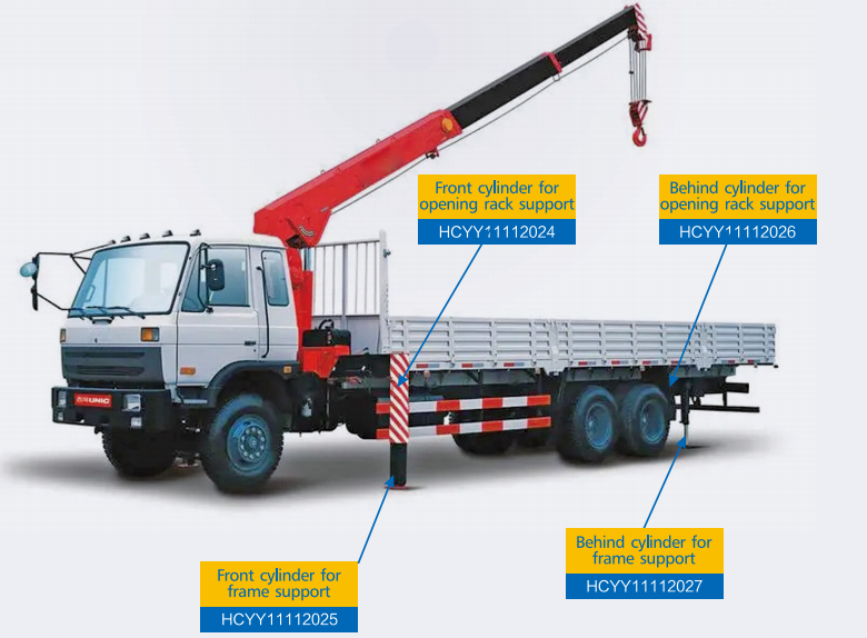 HCYY11112026 Good Quality Professional Factory 9kg Behind Hydraulic Cylinder for Truck Crane Vehicle Opening Rack Support