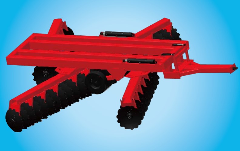 1BZD series agricultural equipment 12 pcs hydraulic opposed heavy duty disc harrow for compact tractor