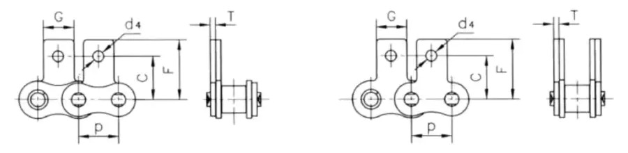 Transmission Short Pitch Conveyor Chain Attachments