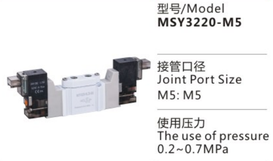 Low Price Guaranteed Quality MSY300 Series MSY3120/3220/3320-M5 Solenoid Valve for Sale
