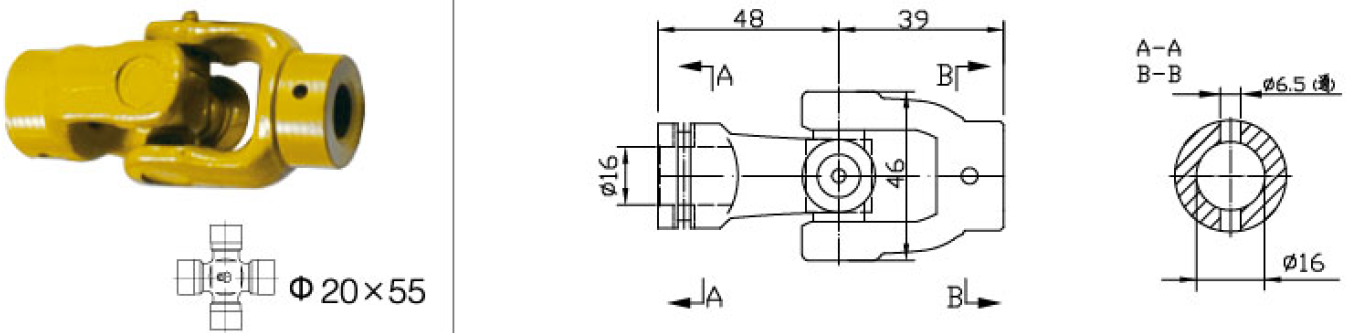 Good Quality Customized Pto Drive Shaft Part C8 Single Shaft Coupling for Sale