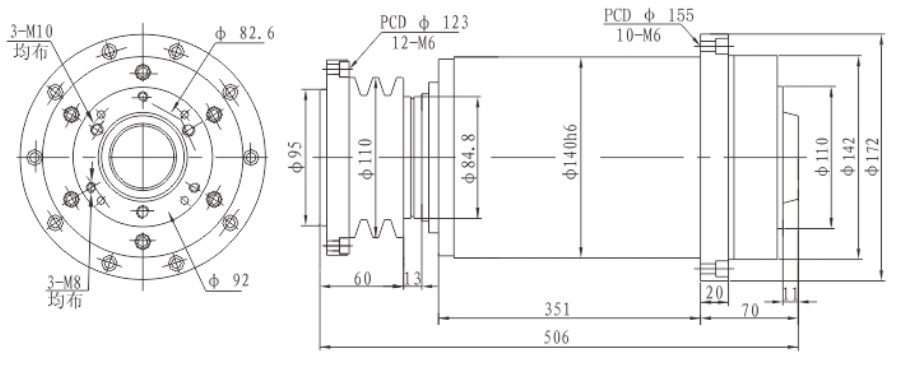 Made in China Superior Quality High Precision 7.5KW Spindle Unit Motor for NC Lathe