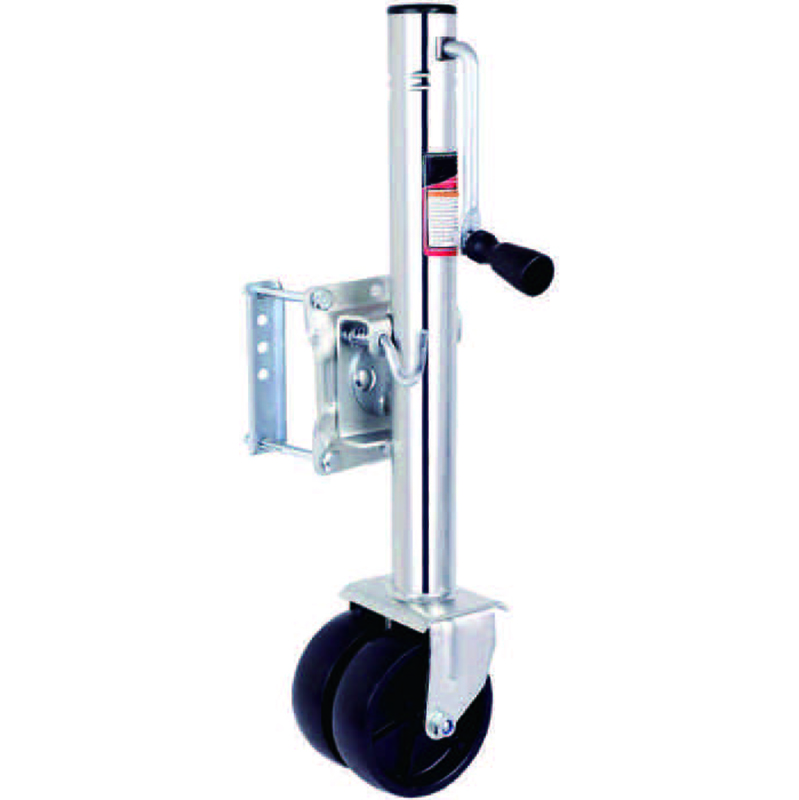 1BJY-TJ-08 Capacity 2000LBS Sidewind Bolt-on Swivel Trailer Parts and Accessories Marine Jack with Dual 8 Inch Casters