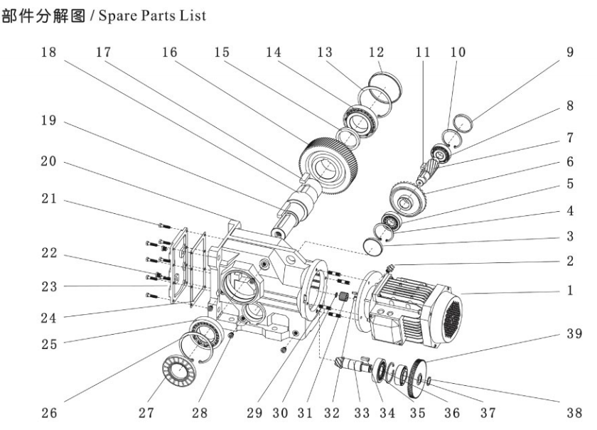 R Series Modular Helical Gear Electric Concentric Motor Gearbox Food Machinery Helical Gearbox Dc Motor