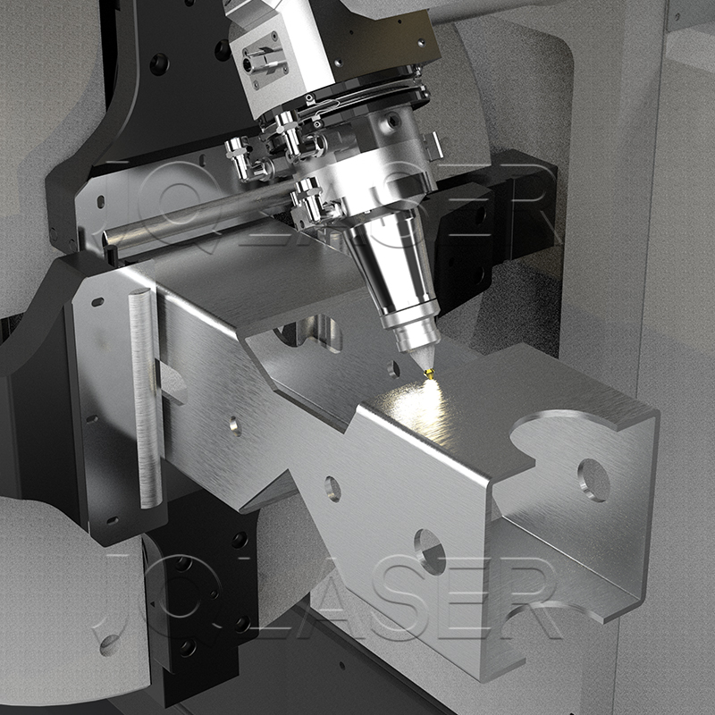 High Speed Side Mounted Three Chuck Stainless Structural Steel 450mm Fiber Metal Tube Laser Cutting Machine