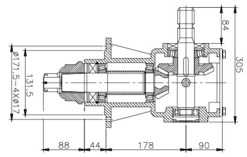 FB07 Agricultural Farm Heavy Duty Lawn Mower Rotary Cutter 55-60HP Transmission Ratio 1:1.6 Gearbox for Sale