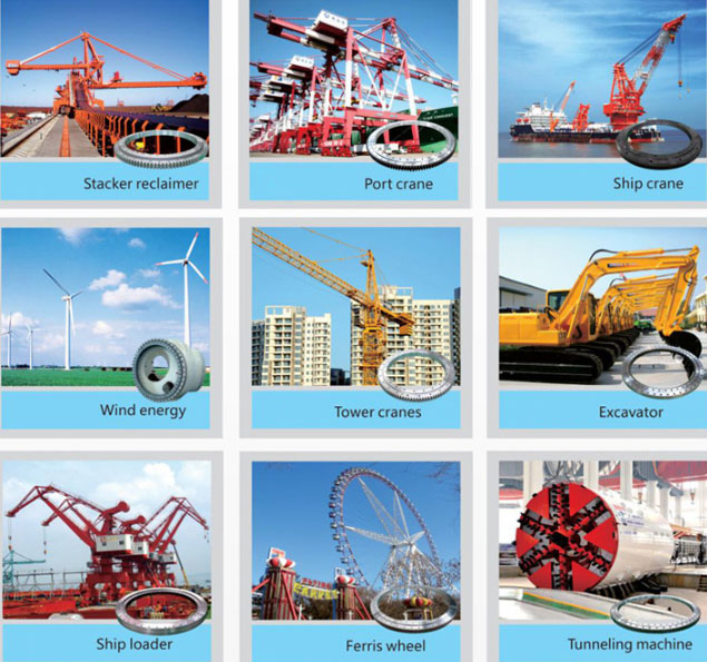 Construction Excavator Crane Roller Swing Gear Slew Drive Slewing Ring Bearing for Solar Tracker Mining Metalworking Industry