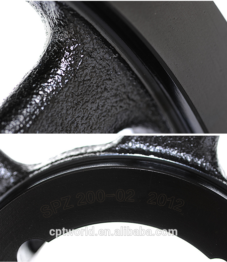 Factory Statically balanced double v groove pulley for SPZ belt