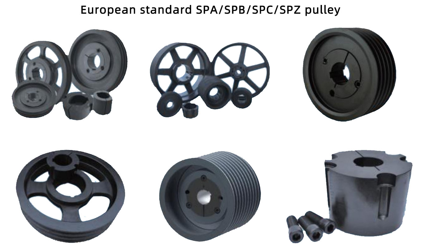 SPA SPB SPC SPZ Groove Cast Iron Die-cast Zinc Alloy Nylon Bushing Bore V Taper Bush Lock Belt Pulleys