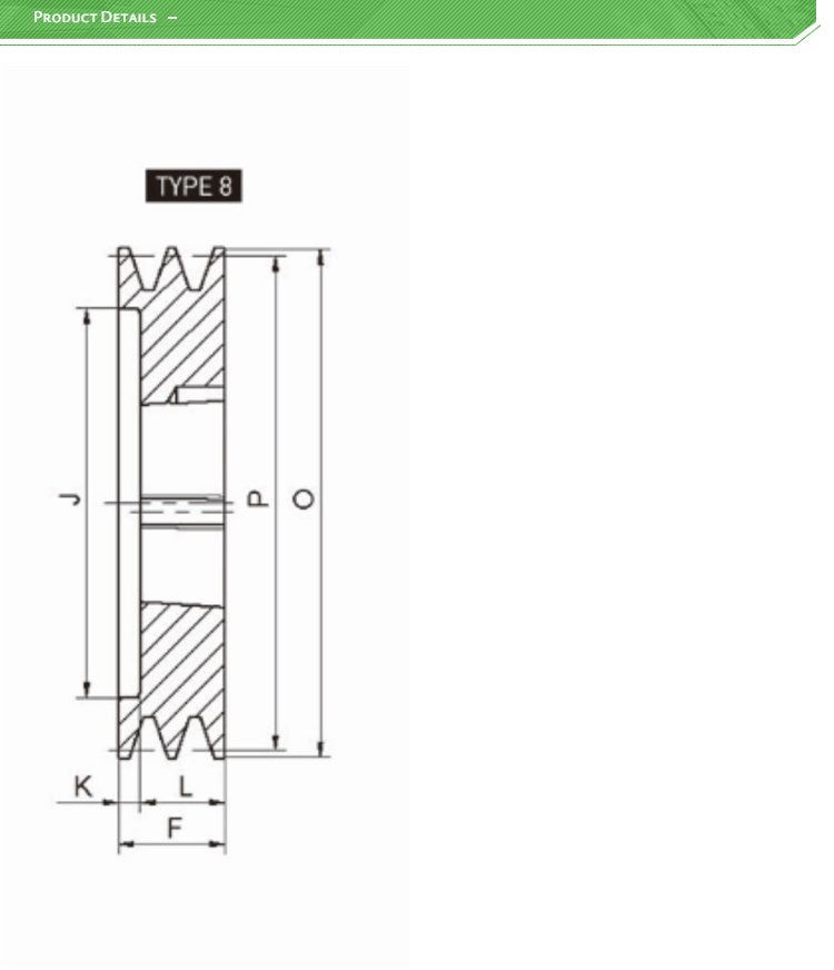 European Standard SPZ106-02-1610 V Belt Pulley Wheels Use for Motor