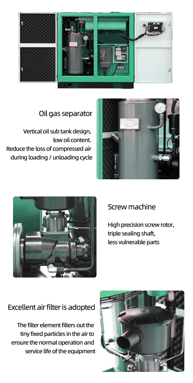 Diesel Engine Driven Portable Rotary Screw Type Air Compressor for Heavy Earth Crawling Machinery