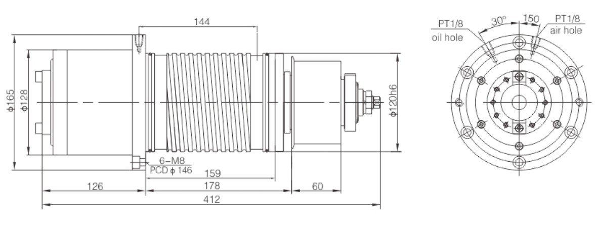 Exquisite Structure Manufacturing 8000rpm 5.5KW Spindle Unit for CNC Machine Center