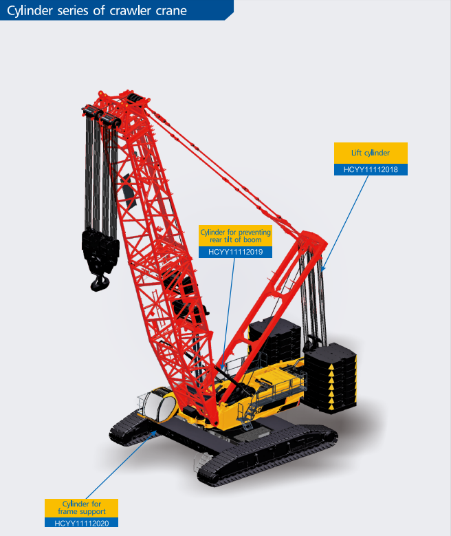 HCYY11112020 Good Quality Professional Factory 262kg Hydraulic Cylinder for Crawler Crane Frame Support