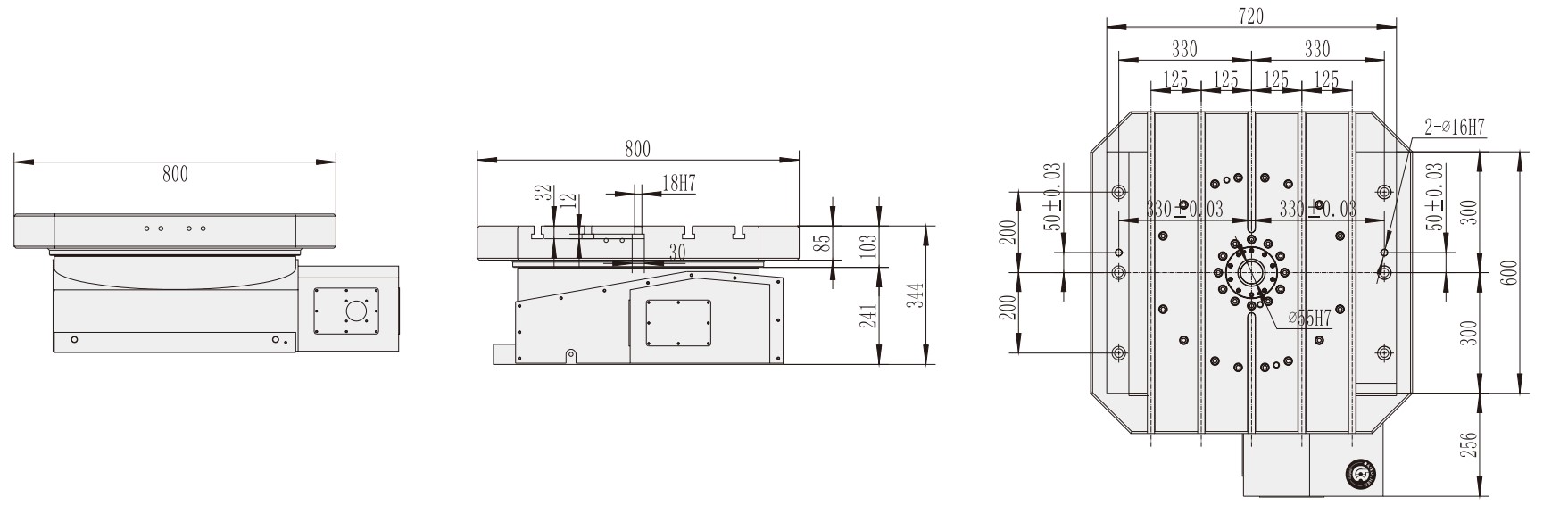 WT-H800 CNC Machining Center Turntable Rotary Table Horizontal Tooth Table for Boring Machines