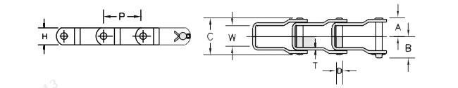 Superior Quality Steel Pintle Chain of AL662 AL662H AL667H AL667X AL667K AL667XH AL88C AL88K AL88XH AL88W AL308 AL58