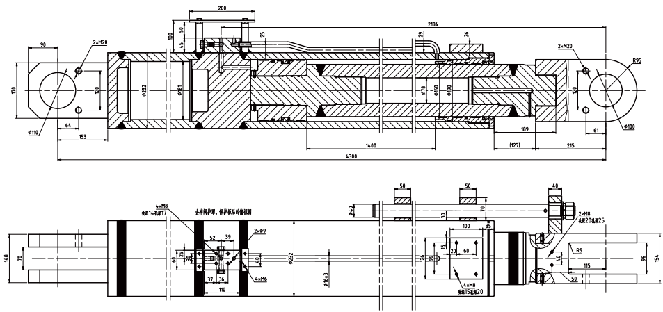 HCYY11112019 Good Quality Professional Factory 820kg Hydraulic Cylinder for Preventing Rear Tilt of Boom