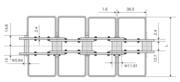 Stainless Steel Table Top Plate Conveyor Chains
