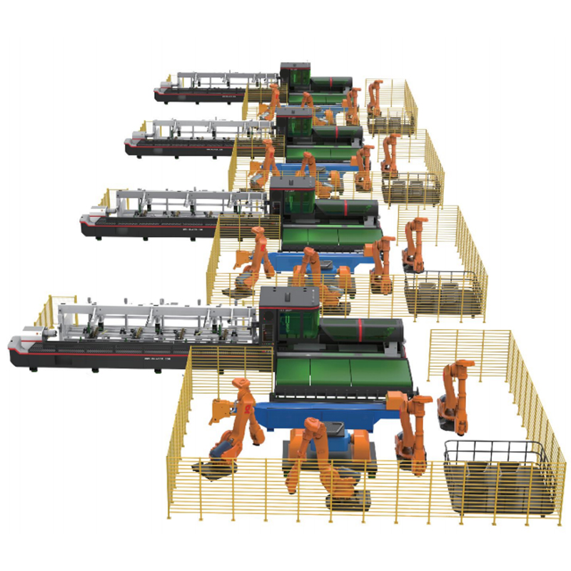 High Precision Big Diameter Hollow square Tube Cutting Machine 6000w Three-chuck Laser Pipe Cutting Machine