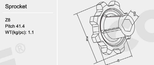 H134603 H177988 H85252 H13314 agriculture machinery parts OEM replacement elevator chain driving sprocket for combine harvester