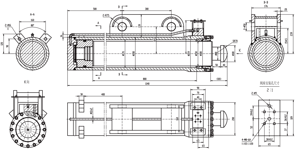 HCYY11112020 Good Quality Professional Factory 262kg Hydraulic Cylinder for Crawler Crane Frame Support