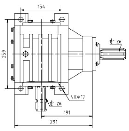FB08 Agricultural Farm Heavy Duty Lawn Mower Rotary Cutter 70-100HP Transmission Ratio 1:1.917/1:1.67 Gearbox for Sale