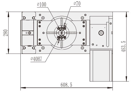RTS-200 Machine CNC Machining Center Parts CNC Turntable Rotary Table for CNC Machinery